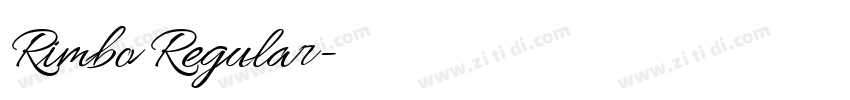 Rimbo Regular字体转换